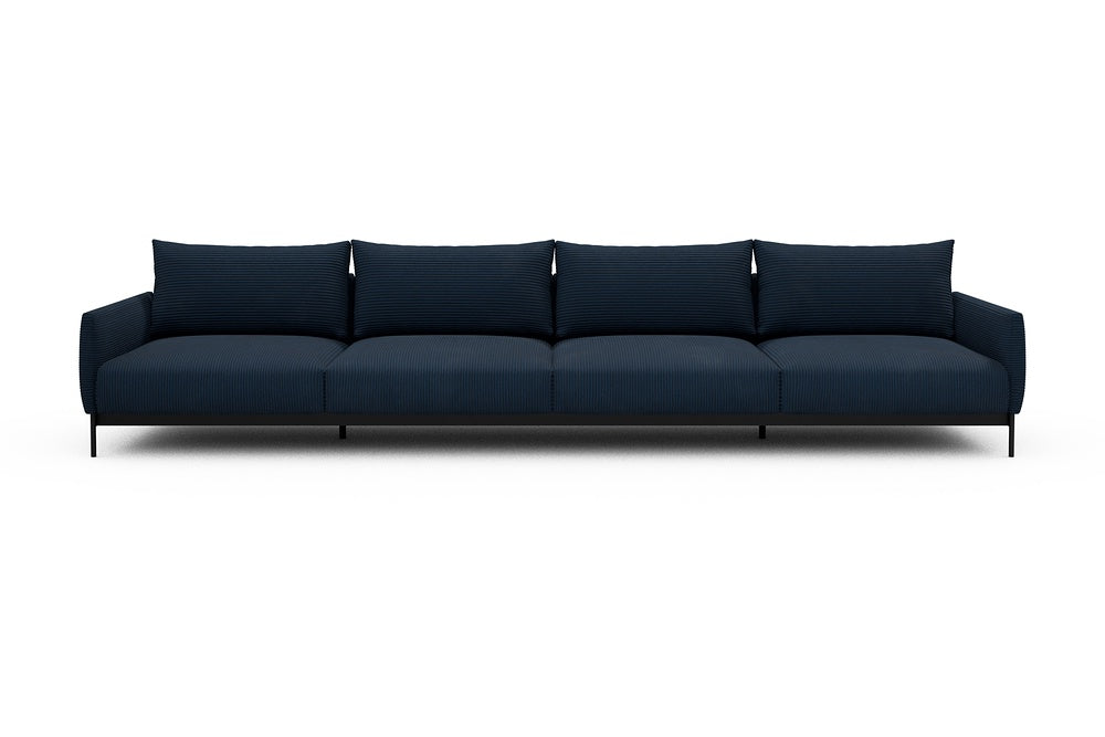Tokey Modular Sofa - C4 - 375 x 100 cm - 4 Seater - 591 Corduroy Midnight-Blue