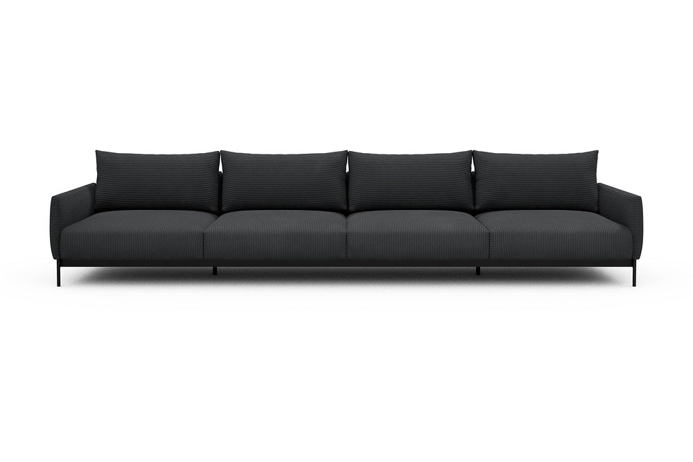 Tokey Modular Sofa - C4 - 375 x 100 cm - 4 Seater - 593 Corduroy Graphite