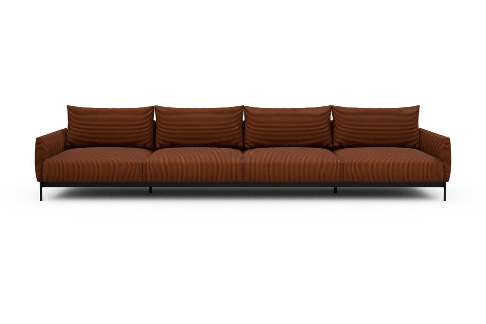 Tokey Modular Sofa - C4 - 375 x 100 cm - 4 Seater - 595 Corduroy Burnt-Orange