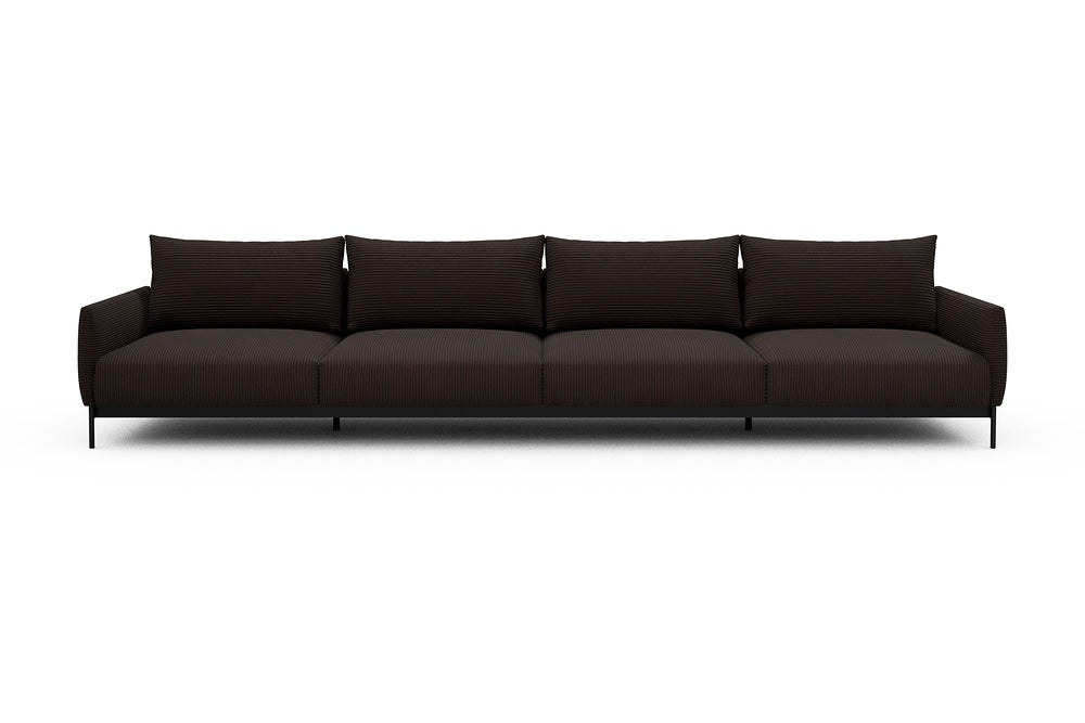 Tokey Modular Sofa - C4 - 375 x 100 cm - 4 Seater - 600 Corduroy Cocoa