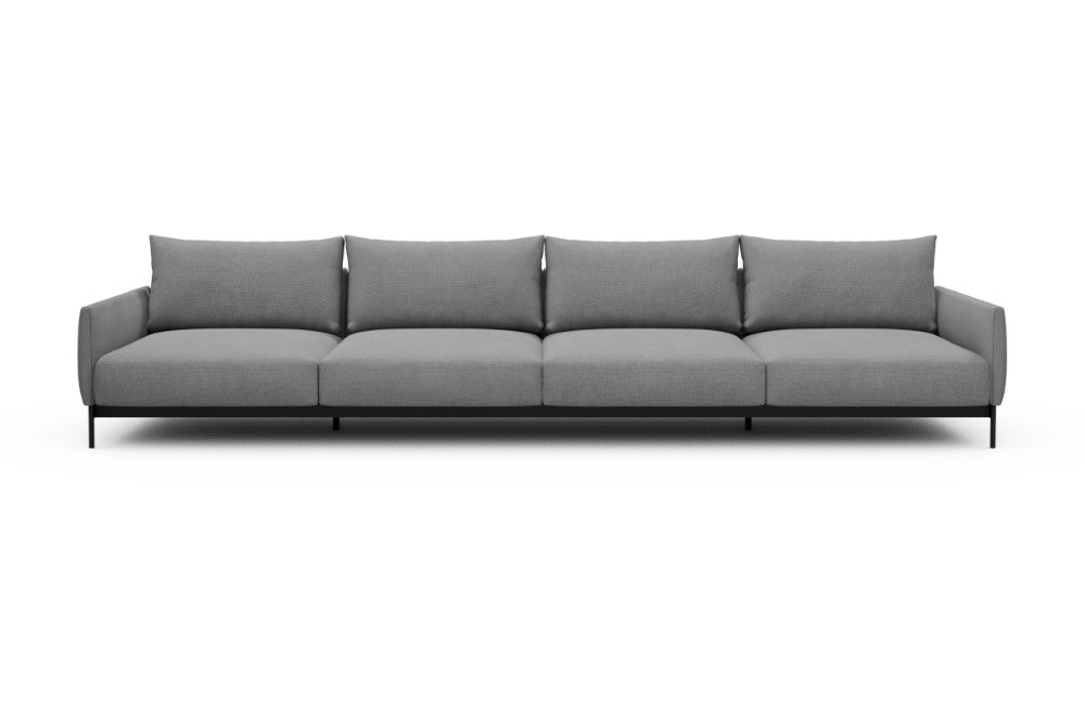 Tokey Modular Sofa - C4 - 375 x 100 cm - 4 Seater - 764 Cura Sand Grey