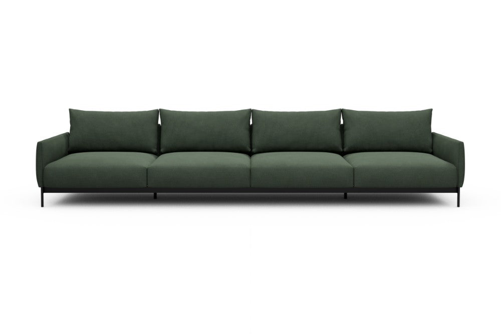 Tokey Modular Sofa - C4 - 375 x 100 cm - 4 Seater - 769 Cura Saga Green