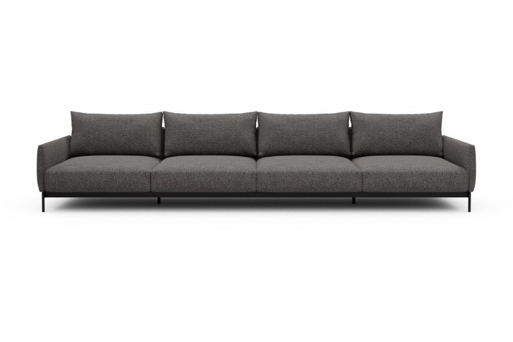 Tokey Modular Sofa - C4 - 375 x 100 cm - 4 Seater - 772 Carreno Salt & Pepper