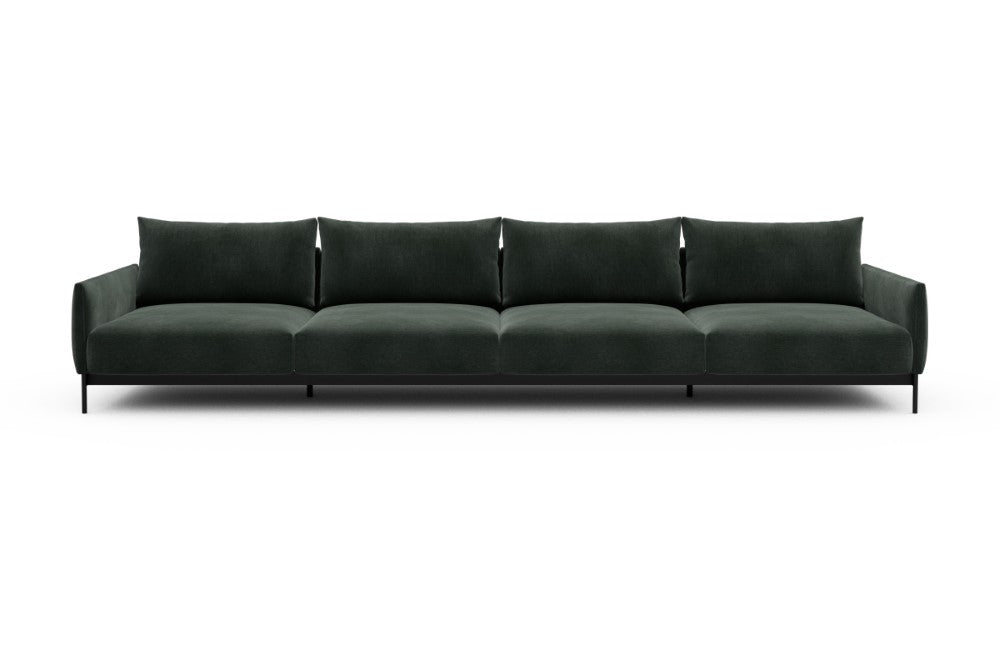 Tokey Modular Sofa - C4 - 375 x 100 cm - 4 Seater - 814 Smooth Laural Green