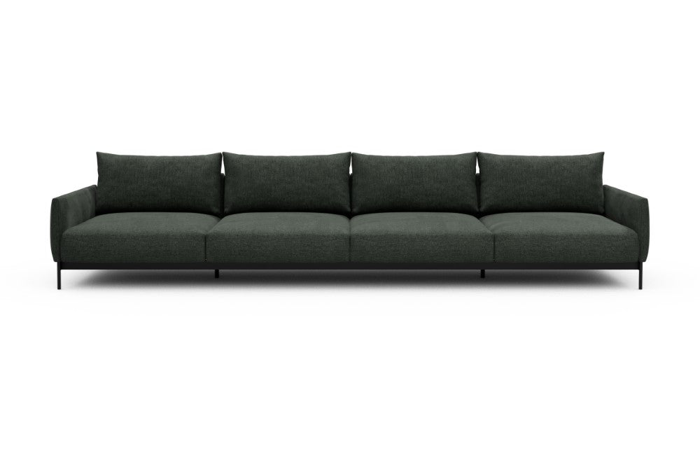 Tokey Modular Sofa - C4 - 375 x 100 cm - 4 Seater - 818 Aivi Pine Green