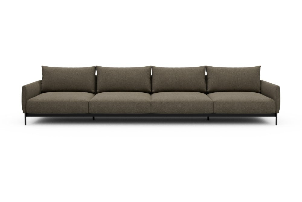 Tokey Modular Sofa - C4 - 375 x 100 cm - 4 Seater - 850 Mahoga Caramel Grey