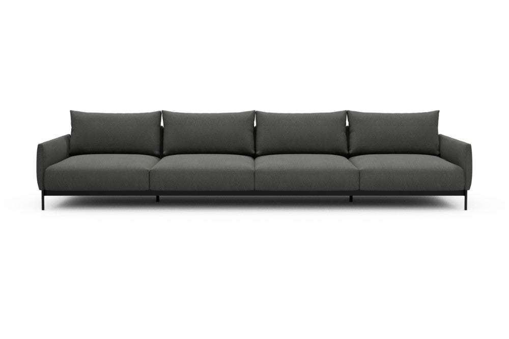 Tokey Modular Sofa - C4 - 375 x 100 cm - 4 Seater - 852 Mahoga Seal Grey