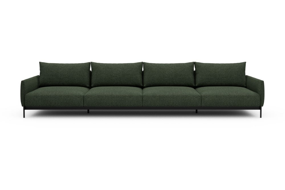 Tokey Modular Sofa - C4 - 375 x 100 cm - 4 Seater - 869 Vanora Deep Green