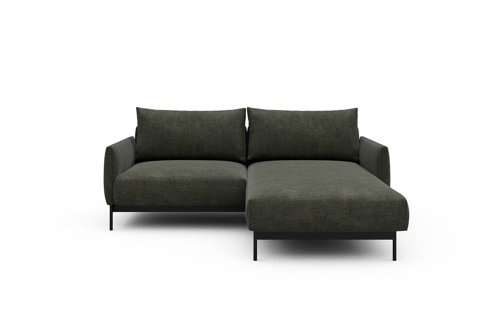 Tokey Modular Sofa - D1 - 195 x 185 cm - 1 Seater + Chaise - 413 Esina Olive Green