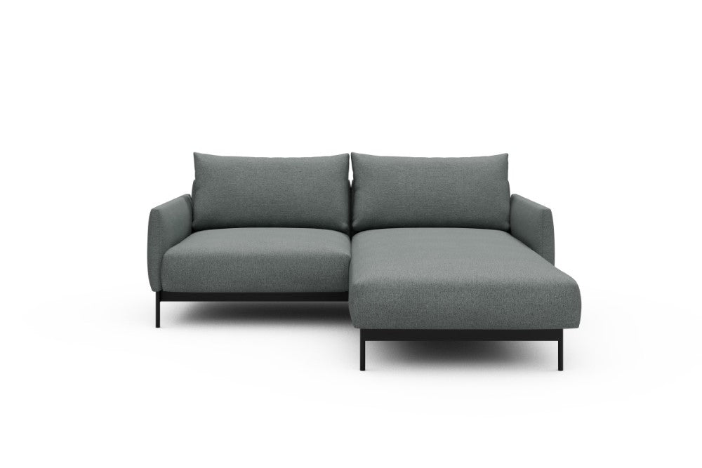 Tokey Modular Sofa - D1 - 195 x 185 cm - 1 Seater + Chaise - 485 Denari Soft Grey