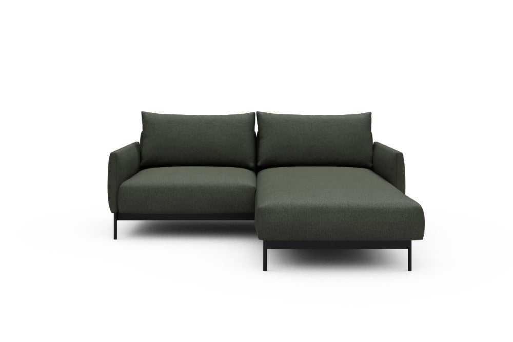 Tokey Modular Sofa - D1 - 195 x 185 cm - 1 Seater + Chaise - 488 Denari Forest Green