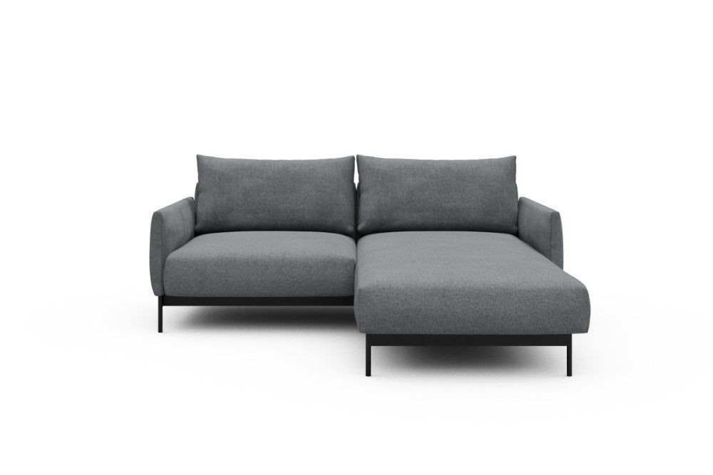 Tokey Modular Sofa - D1 - 195 x 185 cm - 1 Seater + Chaise - 495 Casone Gravel Grey