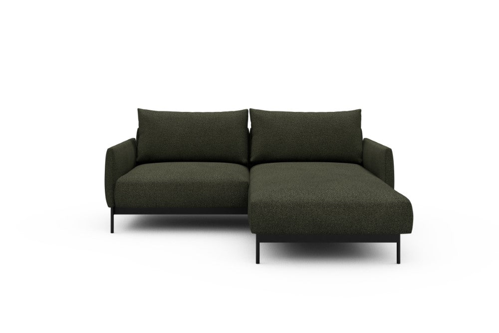 Tokey Modular Sofa - D1 - 195 x 185 cm - 1 Seater + Chaise - 535 Bouclé Forest Green