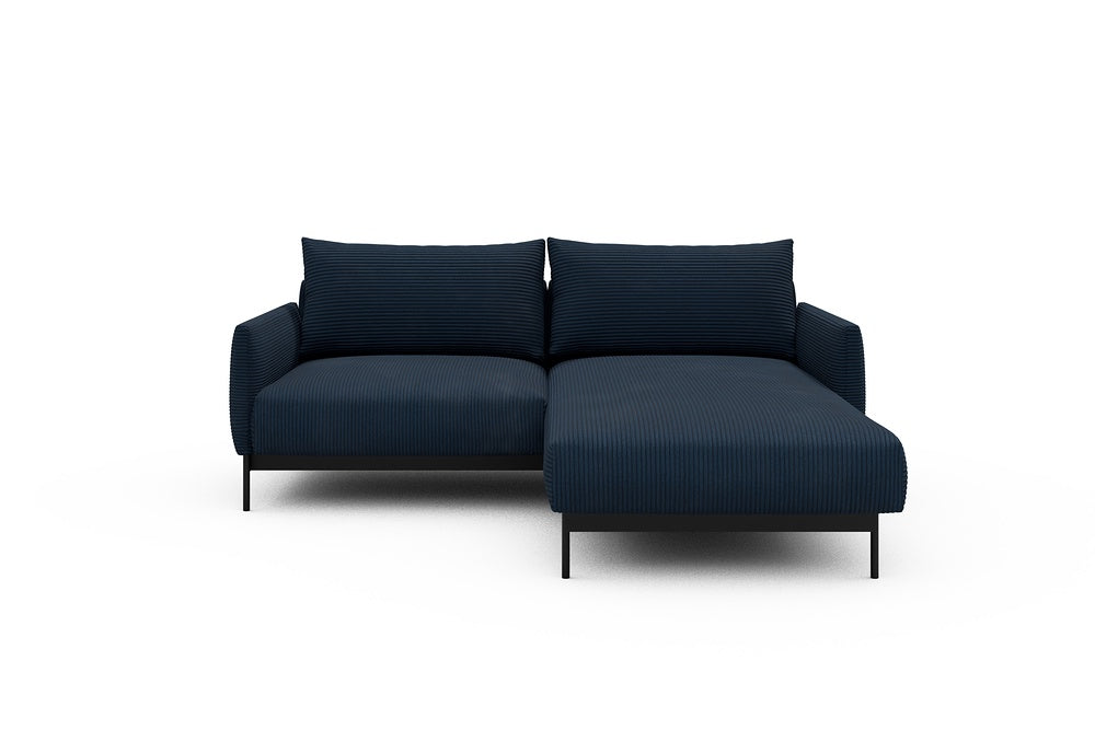 Tokey Modular Sofa - D1 - 195 x 185 cm - 1 Seater + Chaise - 591 Corduroy Midnight-Blue