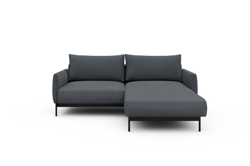 Tokey Modular Sofa - D1 - 195 x 185 cm - 1 Seater + Chaise - 592 Corduroy Silvermist