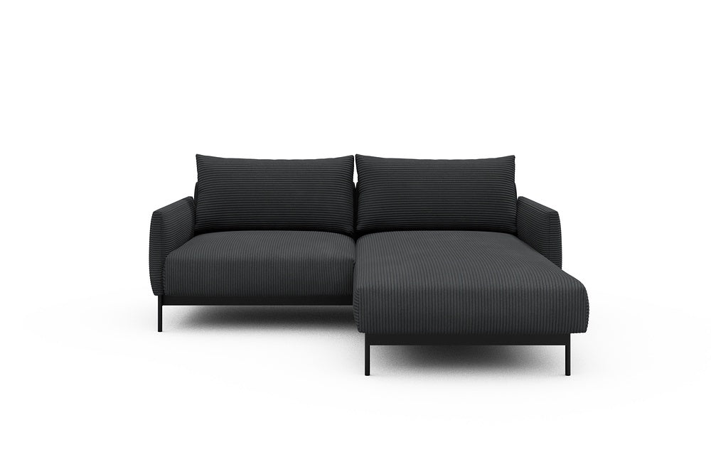 Tokey Modular Sofa - D1 - 195 x 185 cm - 1 Seater + Chaise - 593 Corduroy Graphite