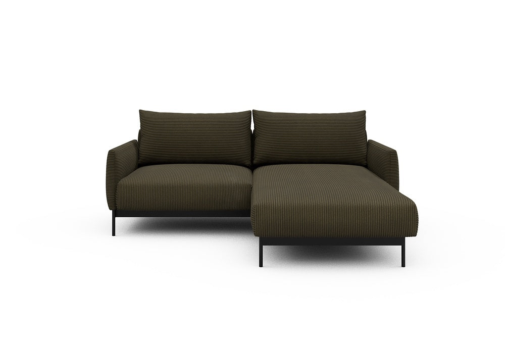 Tokey Modular Sofa - D1 - 195 x 185 cm - 1 Seater + Chaise - 599 Corduroy Olive