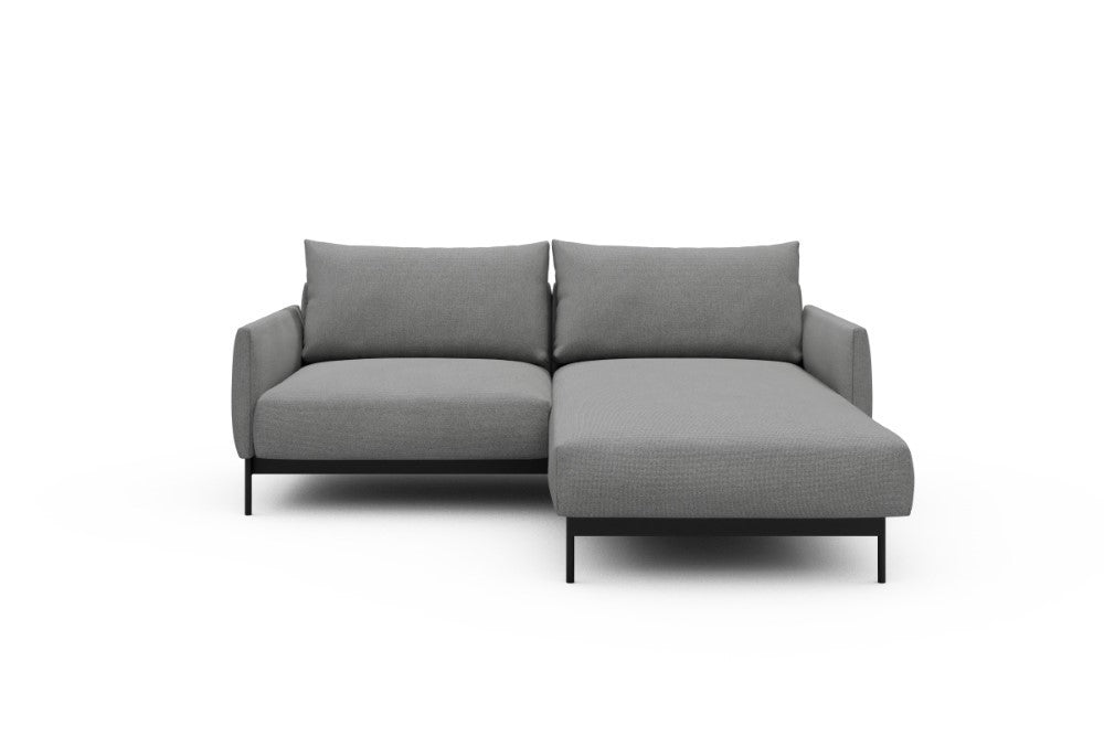 Tokey Modular Sofa - D1 - 195 x 185 cm - 1 Seater + Chaise - 764 Cura Sand Grey