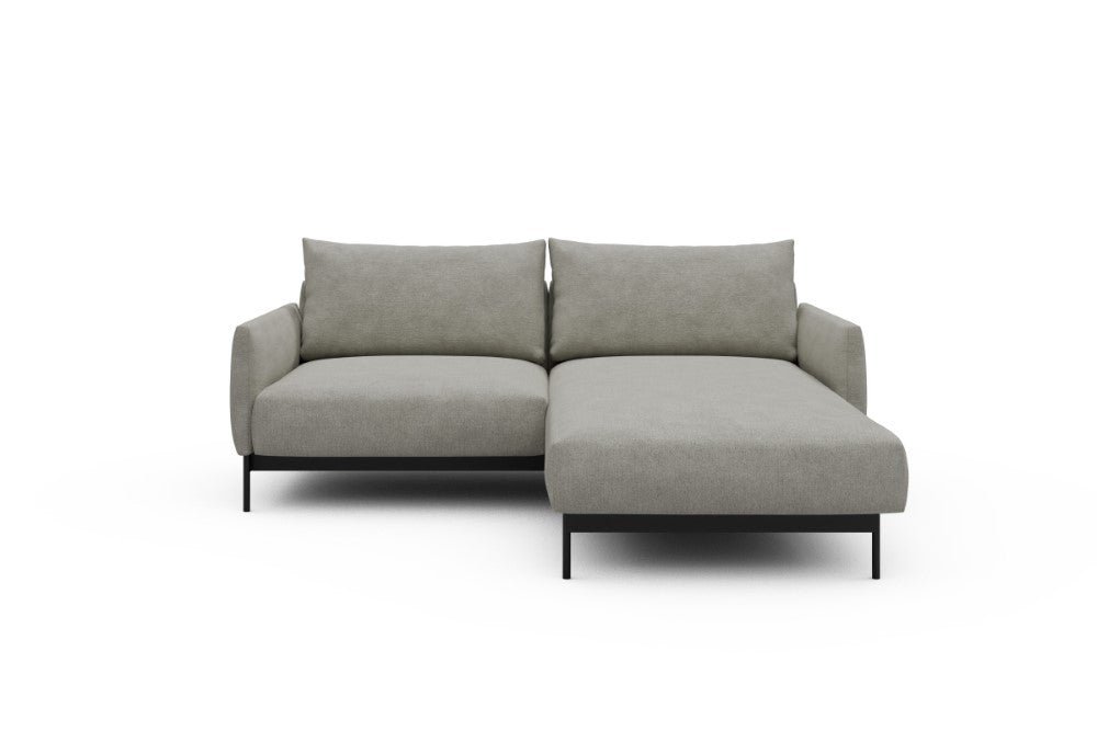 Tokey Modular Sofa - D1 - 195 x 185 cm - 1 Seater + Chaise - 773 Carreno Moon Stone White
