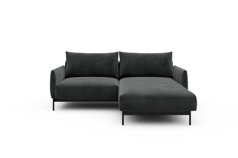 Tokey Modular Sofa - D1 - 195 x 185 cm - 1 Seater + Chaise - 811 Smooth Deep Warm Grey