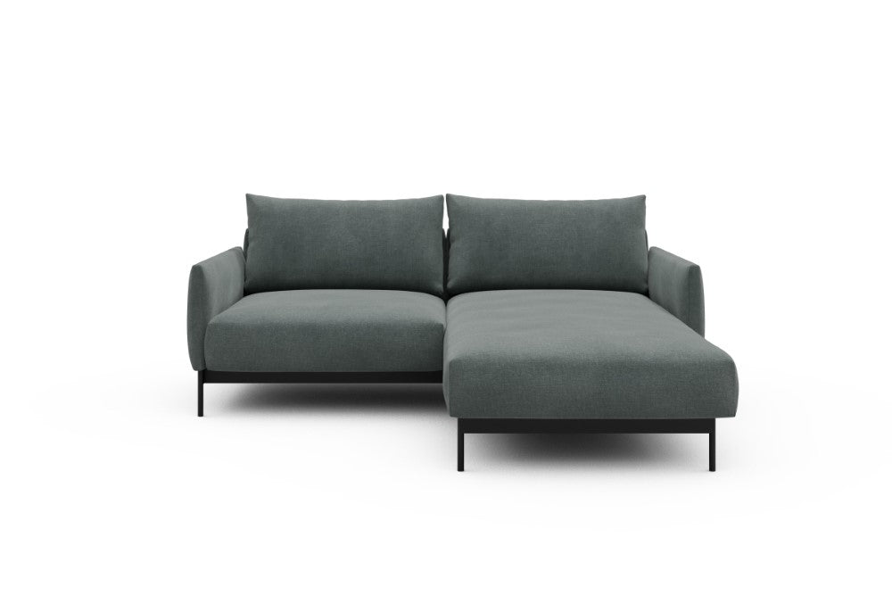Tokey Modular Sofa - D1 - 195 x 185 cm - 1 Seater + Chaise - 812 Smooth Smooth Silver Grey
