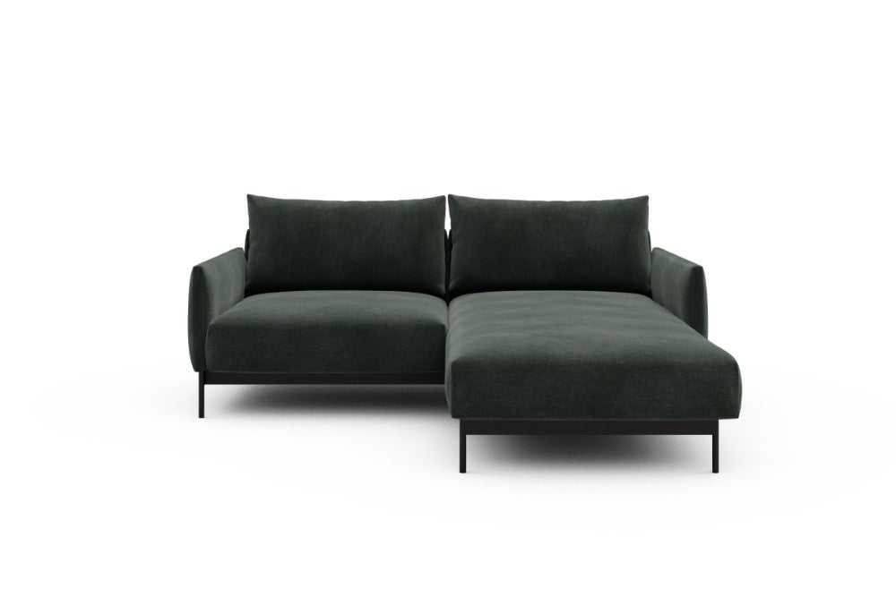 Tokey Modular Sofa - D1 - 195 x 185 cm - 1 Seater + Chaise - 814 Smooth Laural Green