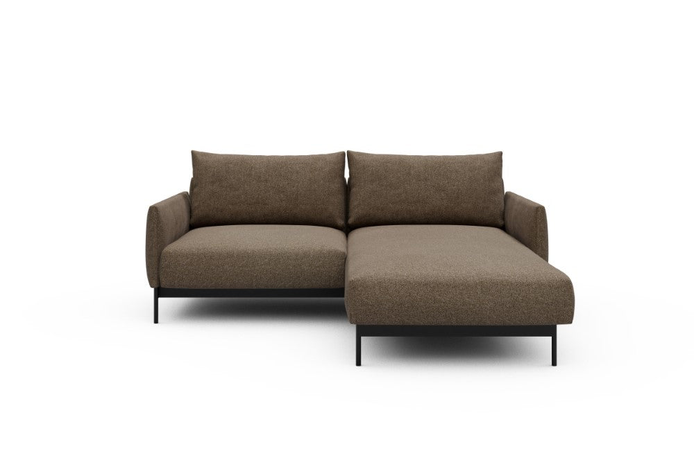 Tokey Modular Sofa - D1 - 195 x 185 cm - 1 Seater + Chaise - 817 Aivi Khaki Brown