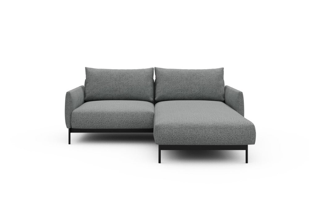 Tokey Modular Sofa - D1 - 195 x 185 cm - 1 Seater + Chaise - 819 Aivi Gravel Grey