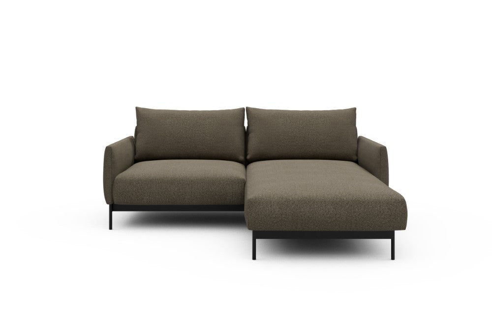 Tokey Modular Sofa - D1 - 195 x 185 cm - 1 Seater + Chaise - 850 Mahoga Caramel Grey