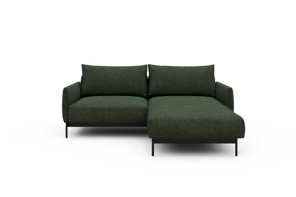 Tokey Modular Sofa - D1 - 195 x 185 cm - 1 Seater + Chaise - 869 Vanora Deep Green