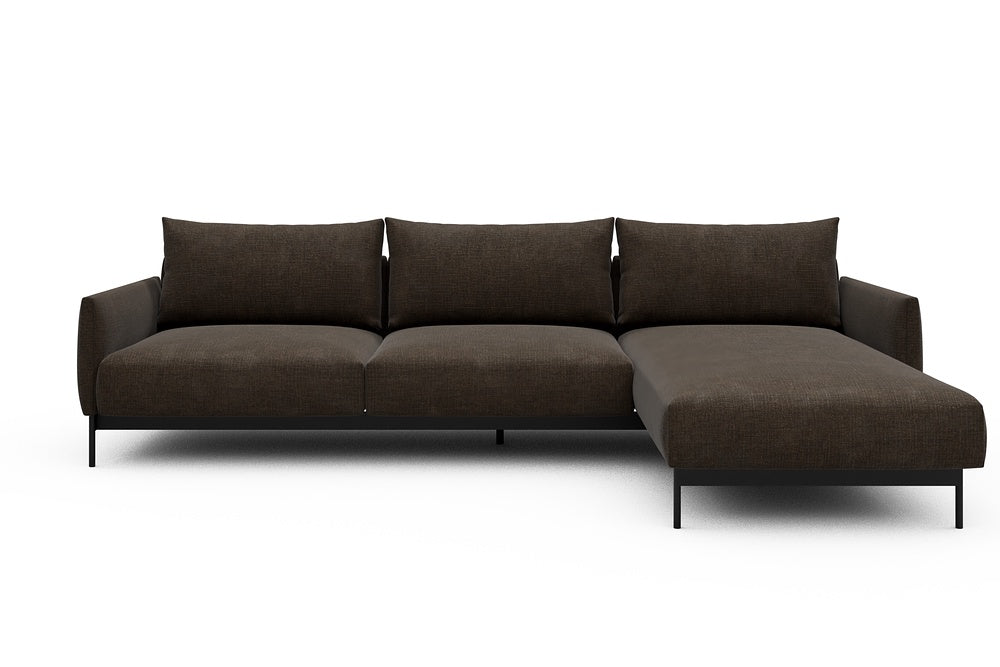 Tokey Modular Sofa - D2 - 285 x 185 cm - 2 Seater + Chaise - 411 Esina Cedar Brown