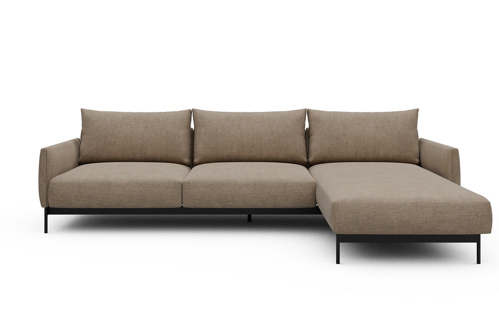 Tokey Modular Sofa - D2 - 285 x 185 cm - 2 Seater + Chaise - 417 Esina Mocha
