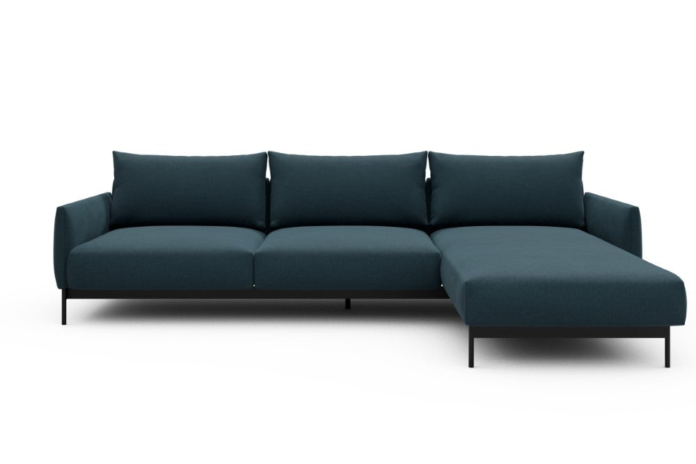 Tokey Modular Sofa - D2 - 285 x 185 cm - 2 Seater + Chaise - 443 Satya Deep Blue