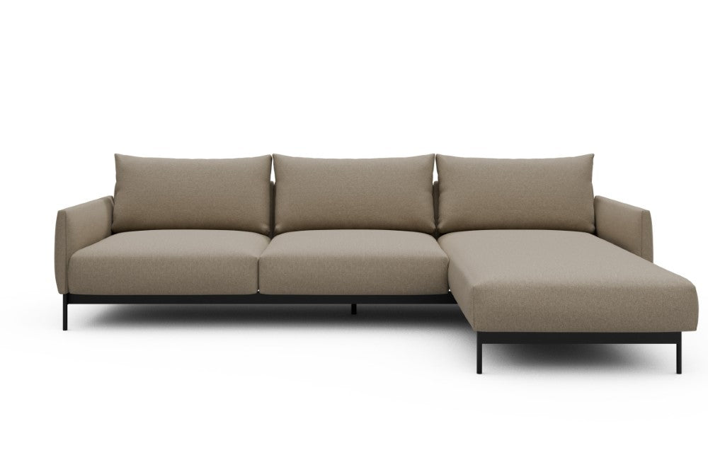 Tokey Modular Sofa - D2 - 285 x 185 cm - 2 Seater + Chaise - 445 Satya Natural Biege