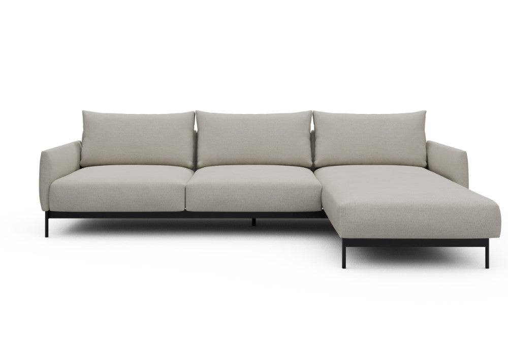 Tokey Modular Sofa - D2 - 285 x 185 cm - 2 Seater + Chaise - 487 Denari Clean Beige