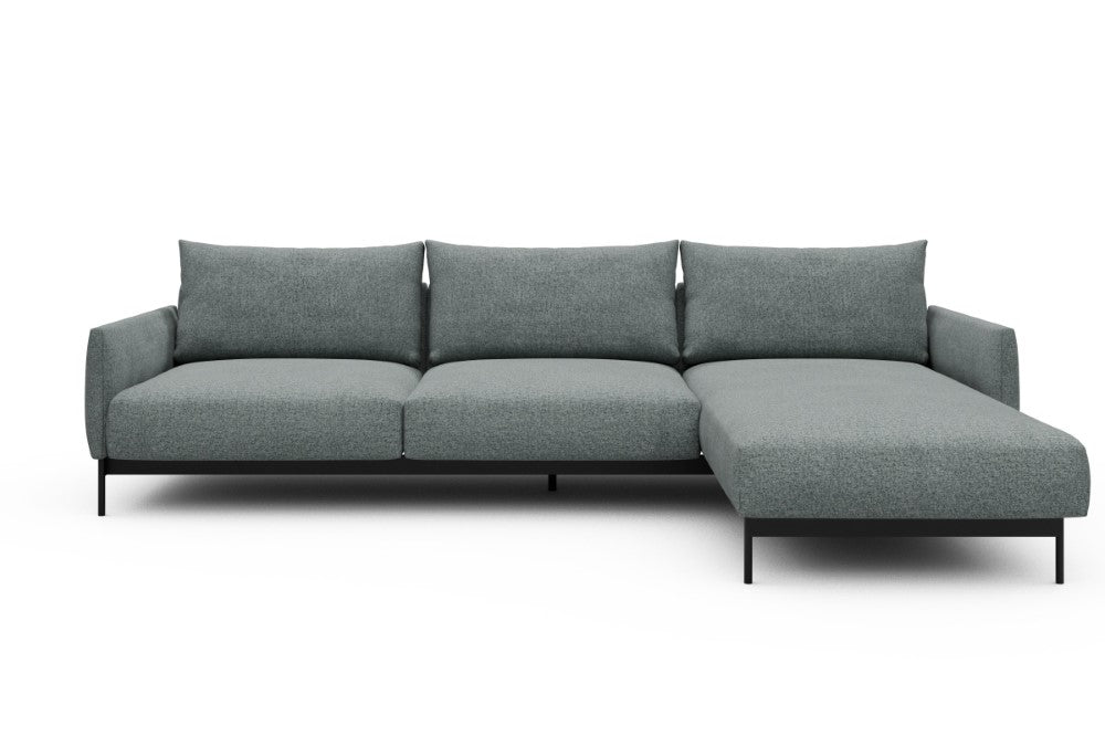 Tokey Modular Sofa - D2 - 285 x 185 cm - 2 Seater + Chaise - 499 Casone Light mixed Green