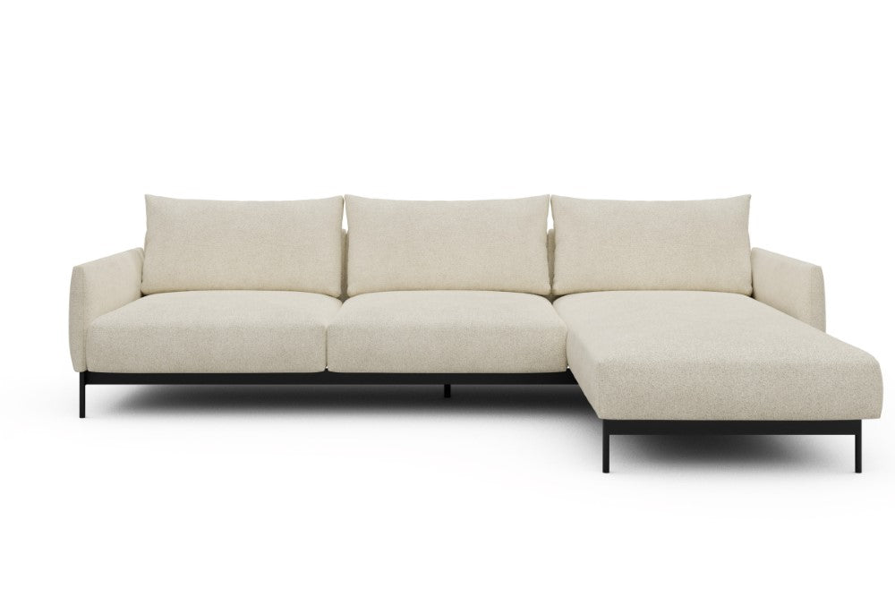 Tokey Modular Sofa - D2 - 285 x 185 cm - 2 Seater + Chaise - 531 Bouclé Off White