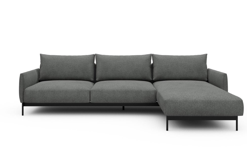 Tokey Modular Sofa - D2 - 285 x 185 cm - 2 Seater + Chaise - 533 Bouclé Ash Grey
