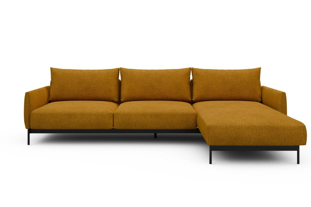 Tokey Modular Sofa - D2 - 285 x 185 cm - 2 Seater + Chaise - 536 Bouclé Ochre