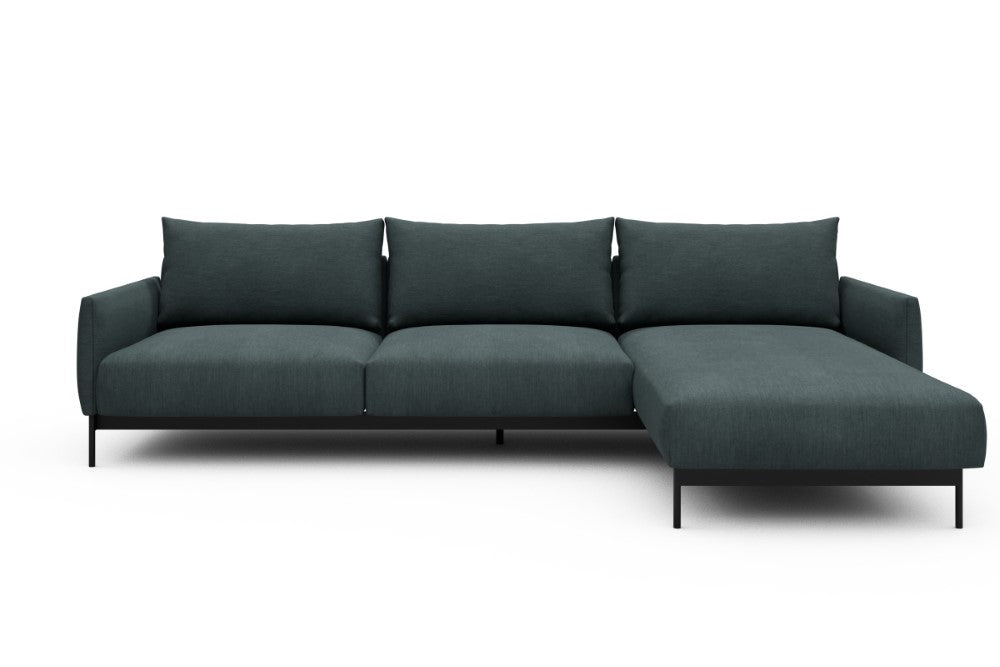 Tokey Modular Sofa - D2 - 285 x 185 cm - 2 Seater + Chaise - 573 Vivus Dusty Blue