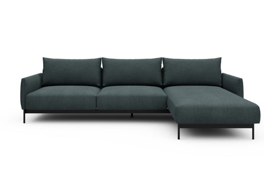 Tokey Modular Sofa - D2 - 285 x 185 cm - 2 Seater + Chaise - 573 Vivus Dusty Blue