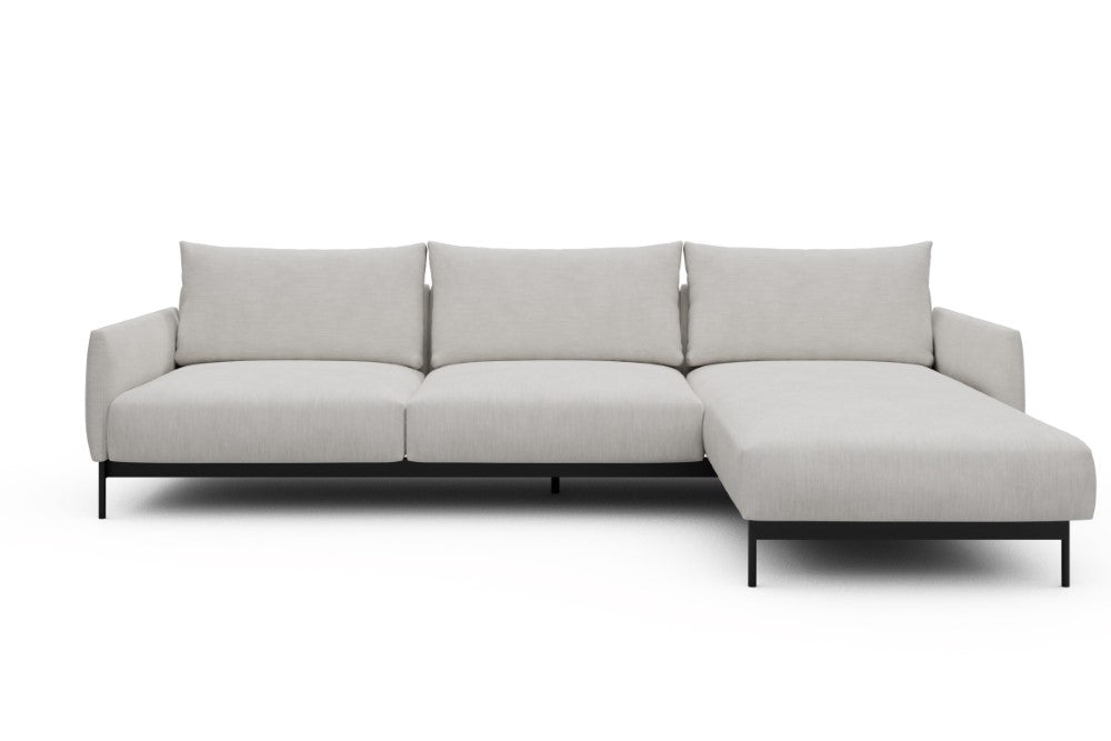 Tokey Modular Sofa - D2 - 285 x 185 cm - 2 Seater + Chaise - 574 Vivus Dusty Off White