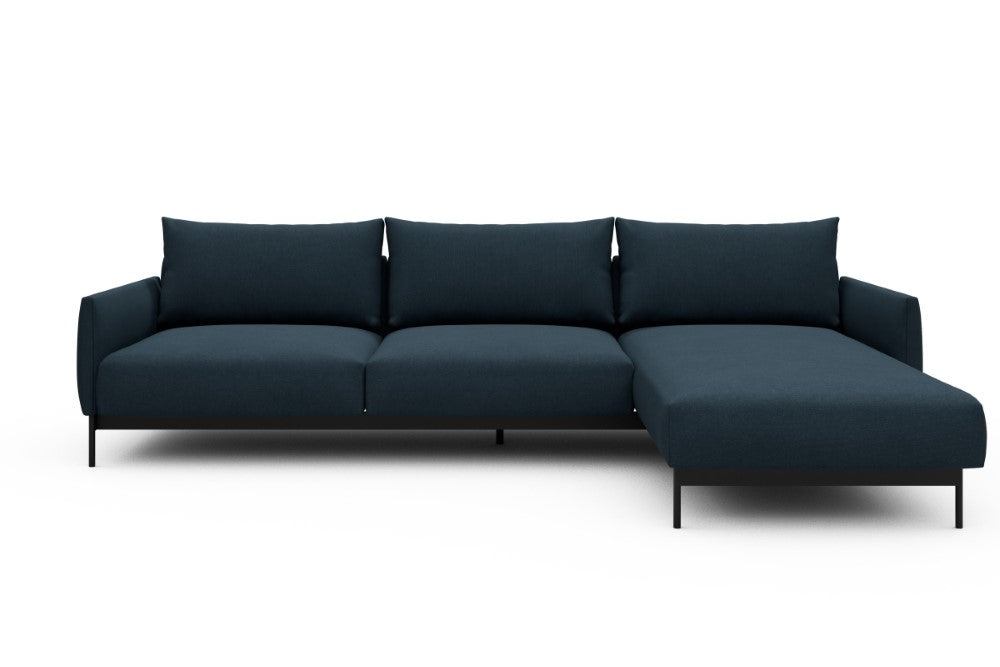Tokey Modular Sofa - D2 - 285 x 185 cm - 2 Seater + Chaise - 580 Argus Navy Blue