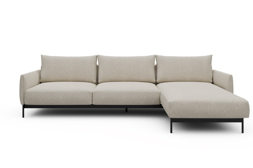 Tokey Modular Sofa - D2 - 285 x 185 cm - 2 Seater + Chaise - 584 Argus Natural