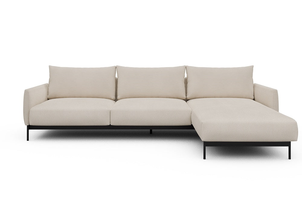 Tokey Modular Sofa - D2 - 285 x 185 cm - 2 Seater + Chaise - 594 Corduroy Ivory