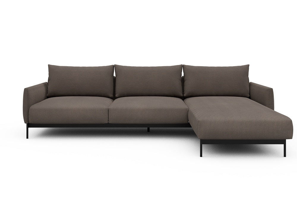 Tokey Modular Sofa - D2 - 285 x 185 cm - 2 Seater + Chaise - 596 Corduroy Mocha