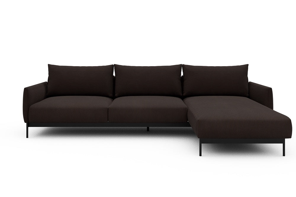 Tokey Modular Sofa - D2 - 285 x 185 cm - 2 Seater + Chaise - 600 Corduroy Cocoa
