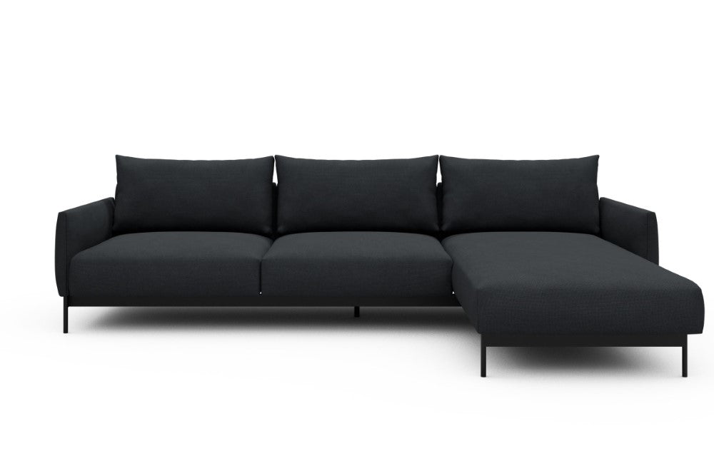 Tokey Modular Sofa - D2 - 285 x 185 cm - 2 Seater + Chaise - 766 Cura Anthracite