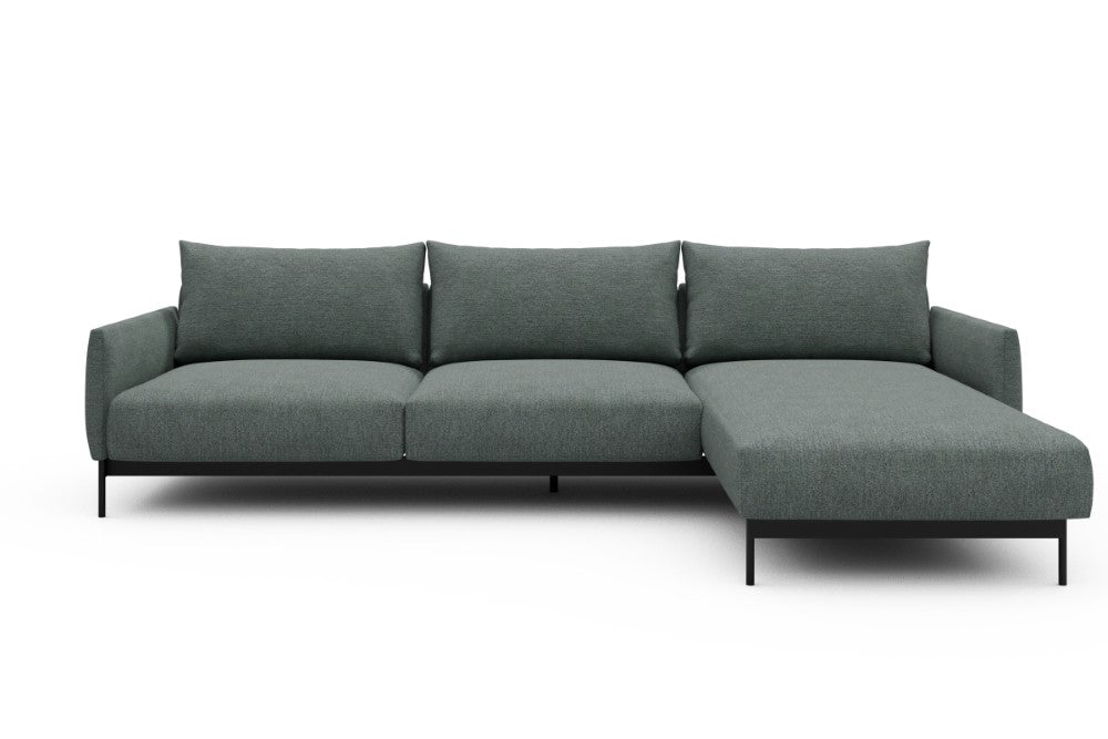 Tokey Modular Sofa - D2 - 285 x 185 cm - 2 Seater + Chaise - 770 Carreno Cielo Blue