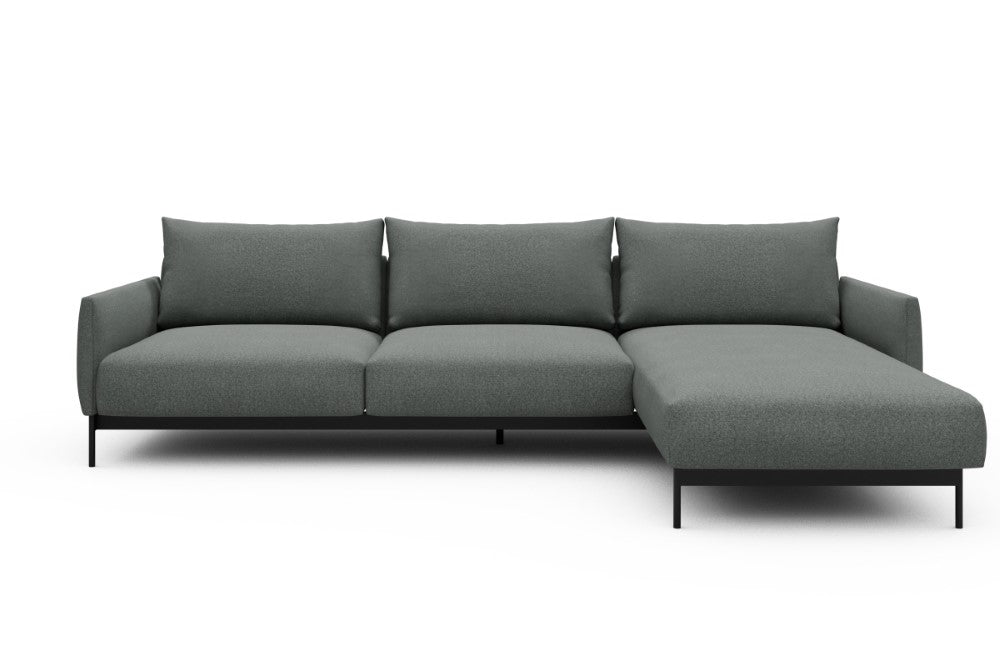 Tokey Modular Sofa - D2 - 285 x 185 cm - 2 Seater + Chaise - 853 Mahoga Dove Grey